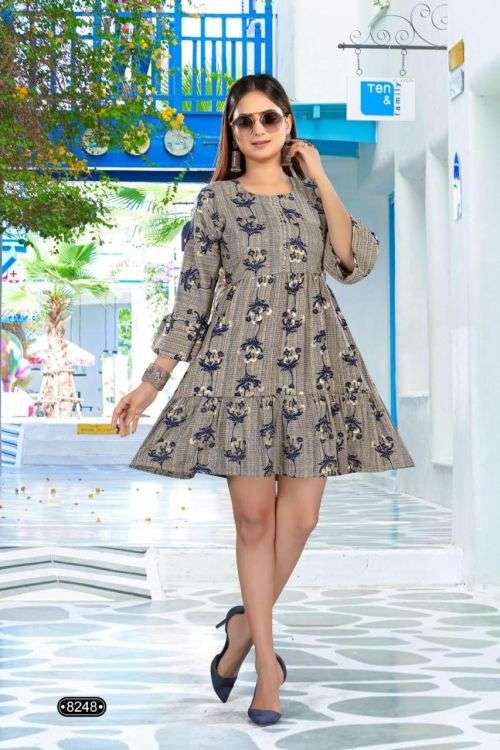 Golden Ginni Fancy Wear Designer Kurti Collection On Wholesale