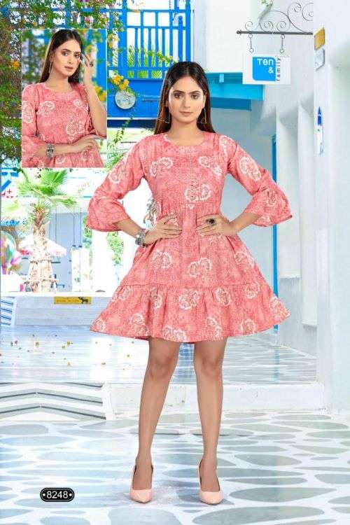 Golden Ginni Fancy Wear Designer Kurti Collection On Wholesale