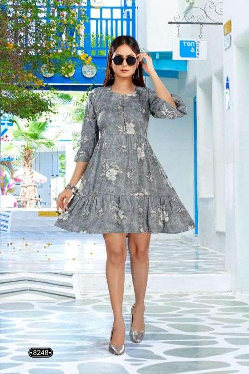 Golden Ginni Fancy Wear Designer Kurti Collection On Wholesale
