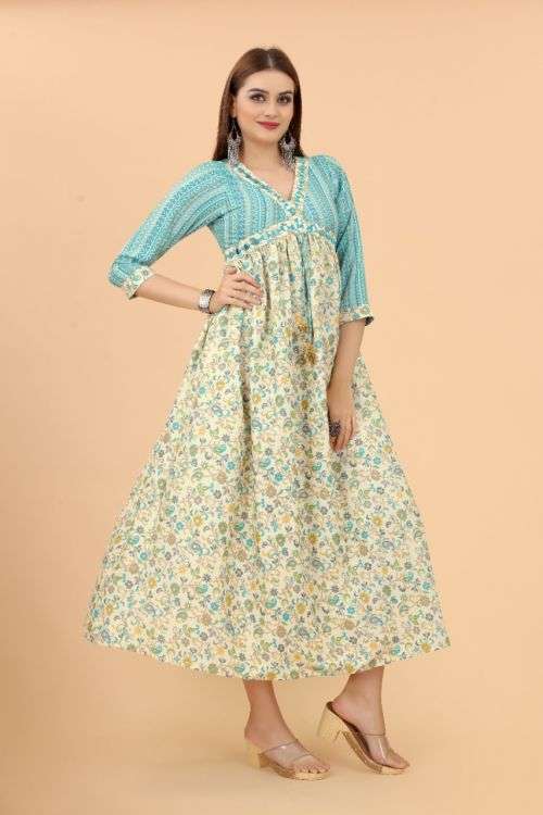 Growish Mars 1023 Fancy Long Anarkali Kurti Collection On Wholesale