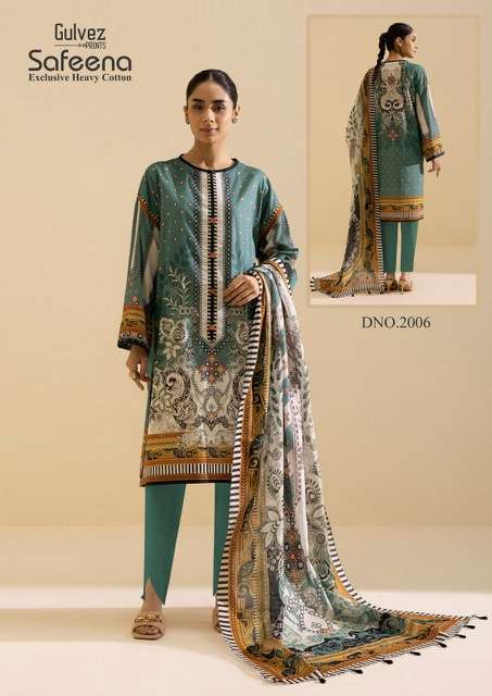 Gulvez Safeena Vol 1 Heavy Pure Cambric Cotton Pakistani Suits On Wholesale