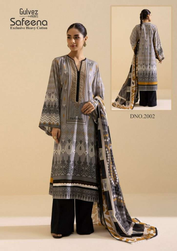 Gulvez Safeena Vol 1 Heavy Pure Cambric Cotton Pakistani Suits On Wholesale