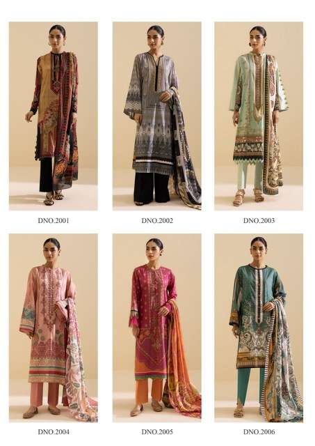 Gulvez Safeena Vol 1 Heavy Pure Cambric Cotton Pakistani Suits On Wholesale