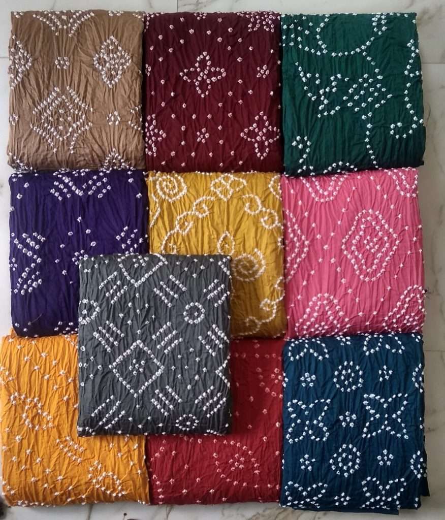 H Ton To Ton Pure Cotton Satin Bandhej Print On Wholesale