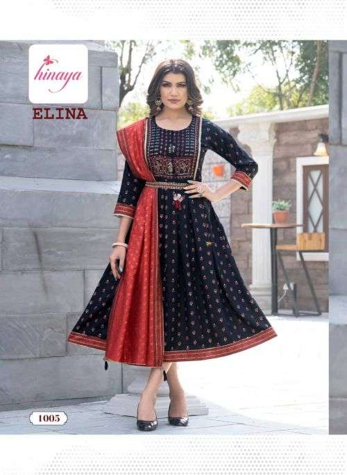 Tzu Lifestyle Presents Rubina Chanderi Silk And Muslin Silk With Embroidery  Kurtis