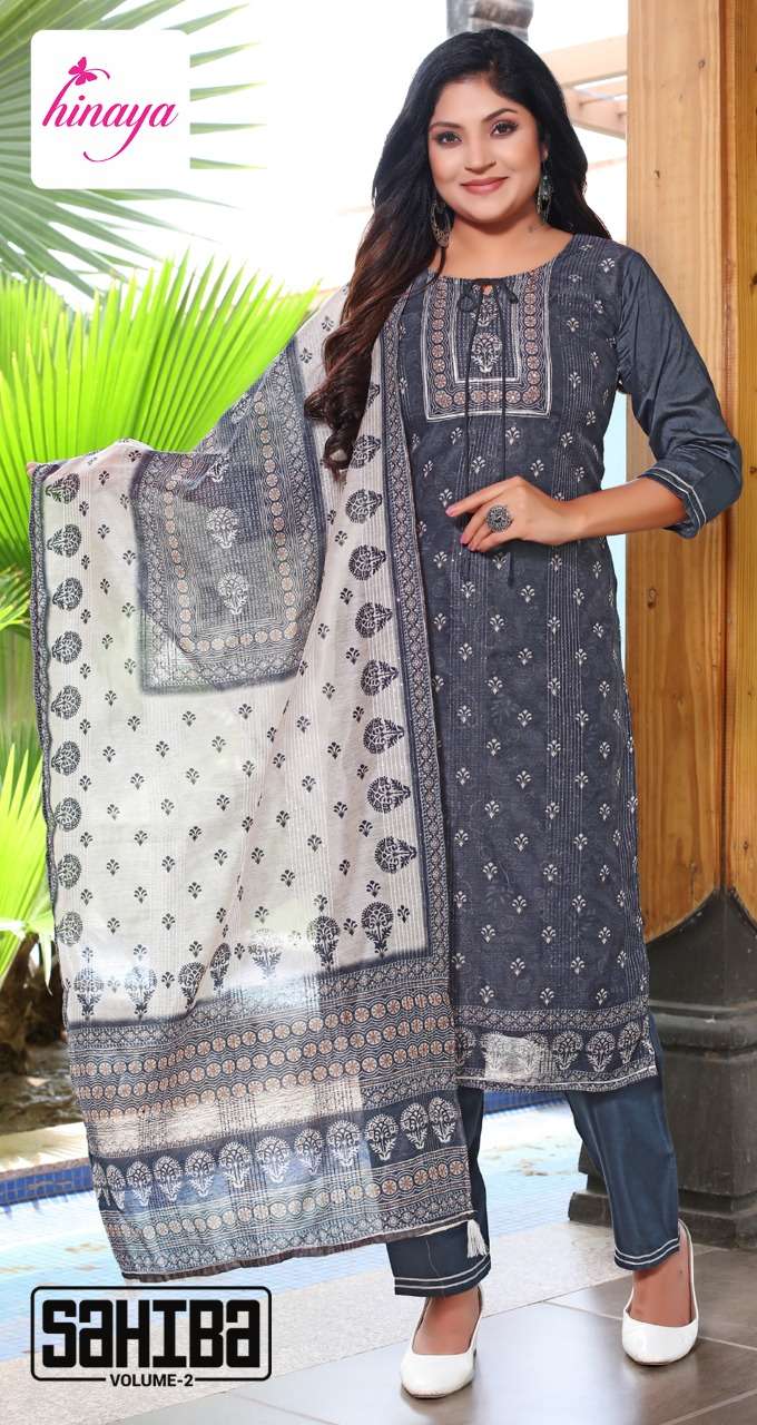 Hinaya Present Sahiba Vol 1 Digital Prints And Designer Chanderi Silk On Wholesale
