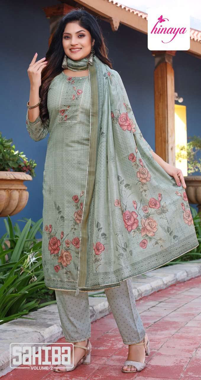 Hinaya Present Sahiba Vol 1 Digital Prints And Designer Chanderi Silk On Wholesale