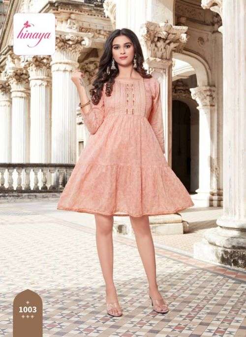 Hinaya Saraa Vol 1 Cotton Designer Kurti Collection On Wholesale