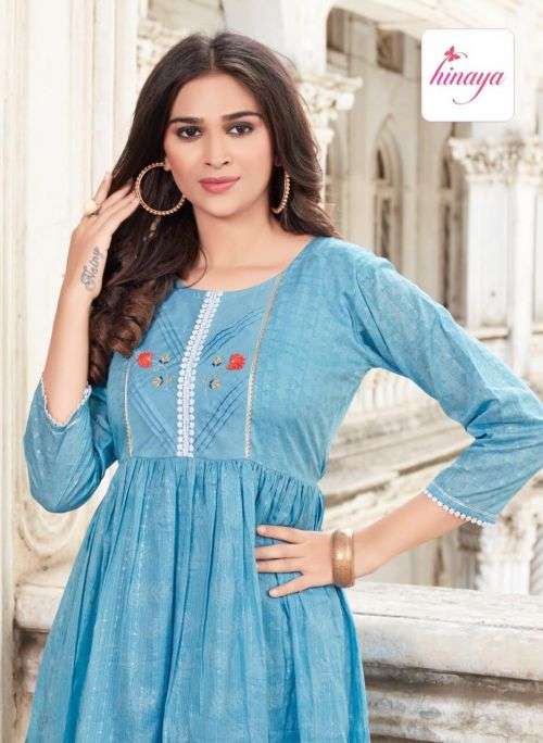 Hinaya Saraa Vol 1 Cotton Designer Kurti Collection On Wholesale