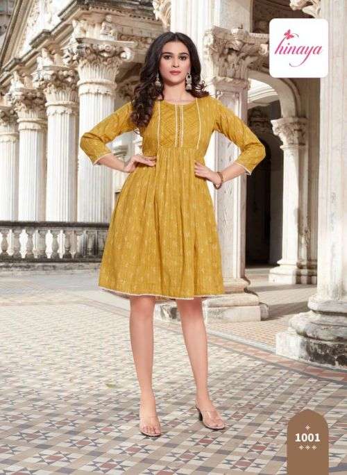 Hinaya Saraa Vol 1 Cotton Designer Kurti Collection On Wholesale