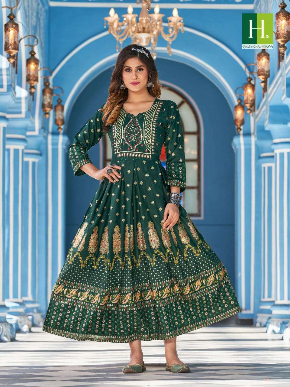 Hirwa Present Sunaina Vol-2 Anarkali Style Long Kurti On Wholesale