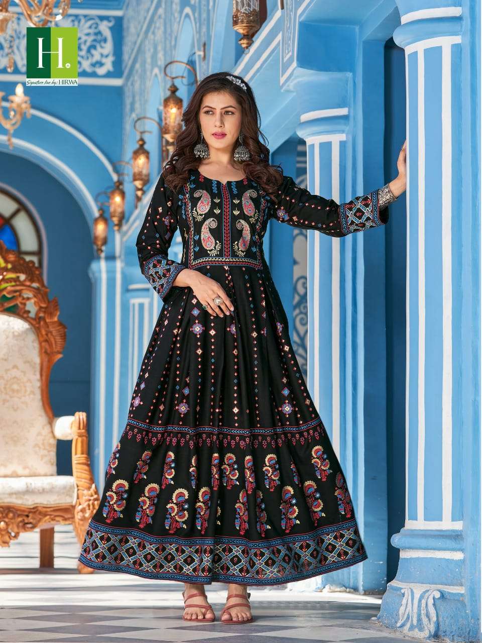 Hirwa Present Sunaina Vol-2 Anarkali Style Long Kurti On Wholesale