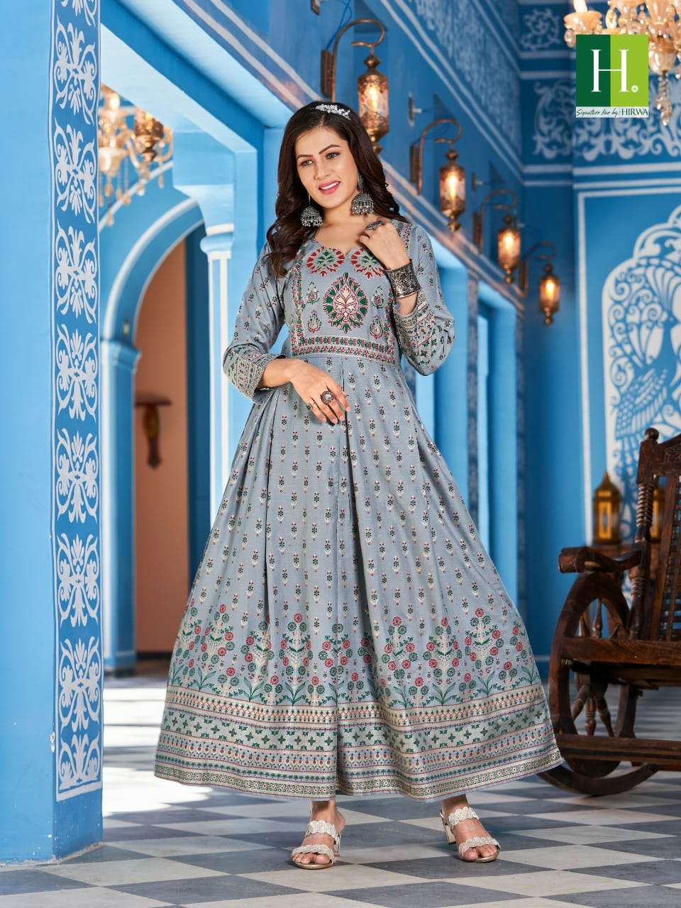 Hirwa Present Sunaina Vol-2 Anarkali Style Long Kurti On Wholesale