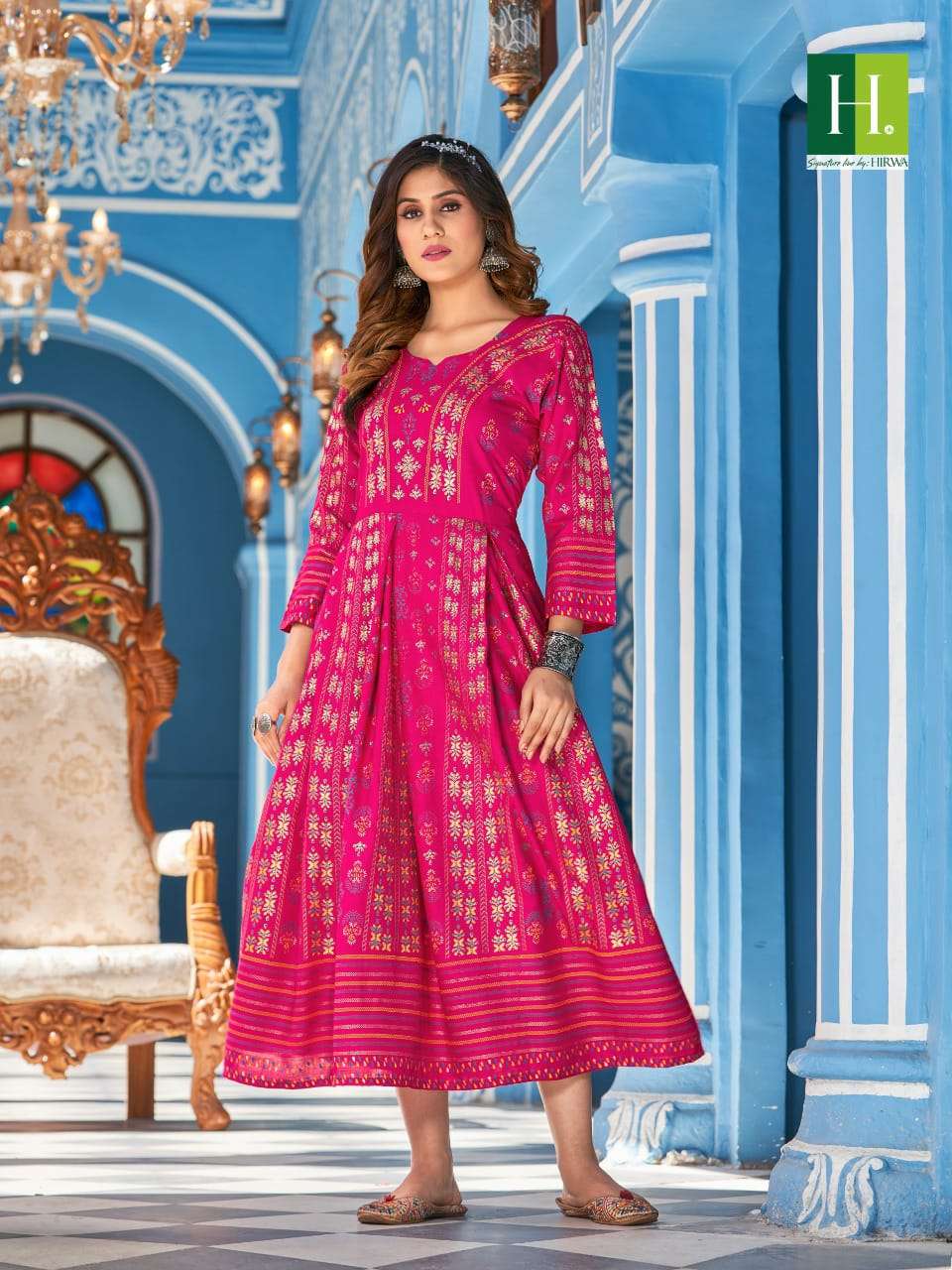 Hirwa Present Sunaina Vol-2 Anarkali Style Long Kurti On Wholesale