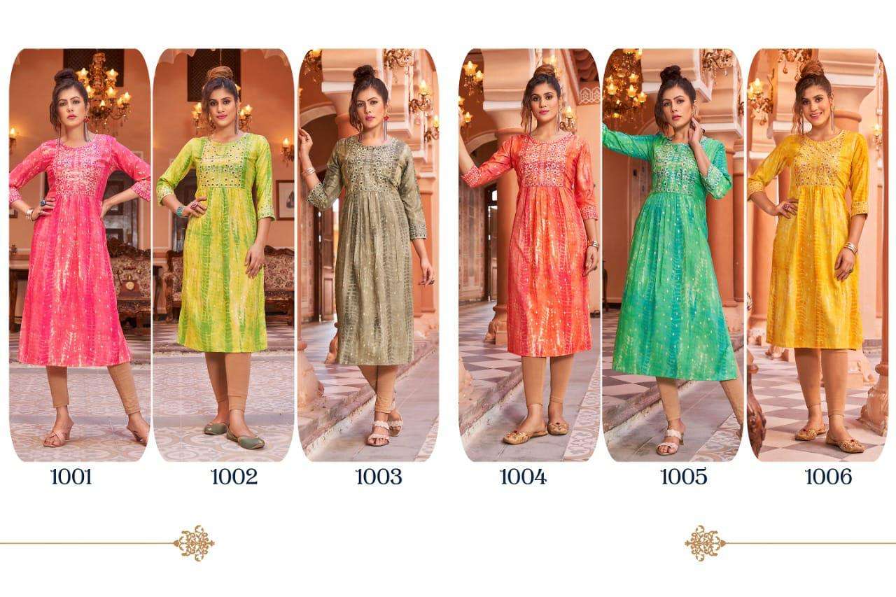 HIRWA PRESENTS  Shibori  Kurti On Wholesale 