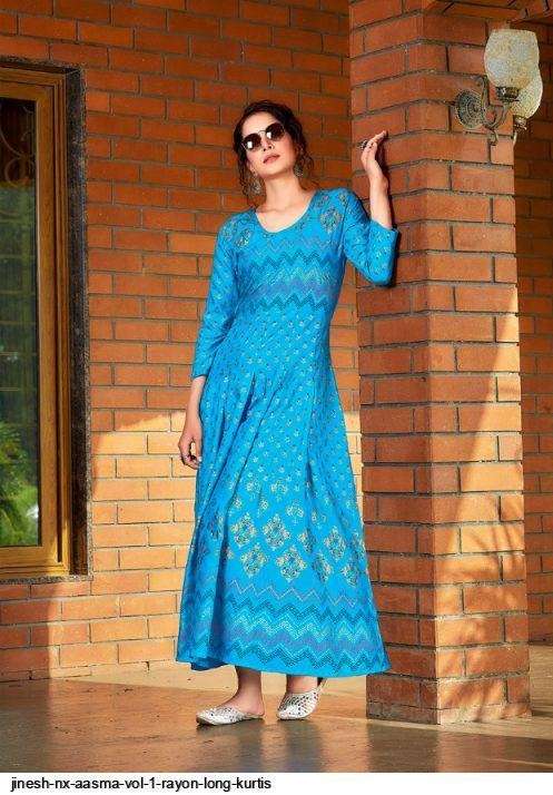 Jinesh Nx Aasma Vol 1 Designer Anarkali Kurti Collection On Wholesale