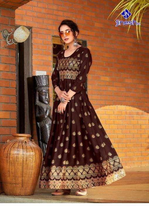Jinesh Nx Aasma Vol 1 Designer Anarkali Kurti Collection On Wholesale