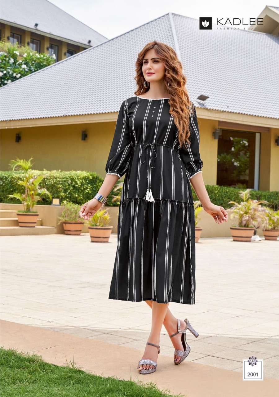  Kadlee Fashion Ashmi 2001-2006 Series Kurtis With Heavy Embroidered On Wholesale