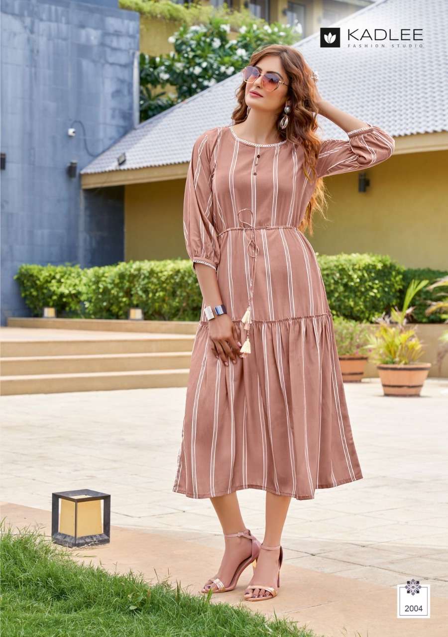  Kadlee Fashion Ashmi 2001-2006 Series Kurtis With Heavy Embroidered On Wholesale