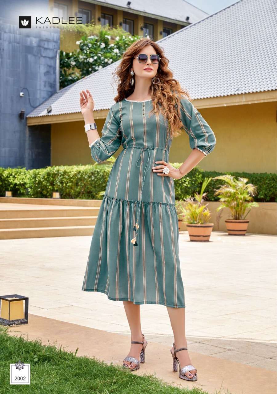  Kadlee Fashion Ashmi 2001-2006 Series Kurtis With Heavy Embroidered On Wholesale