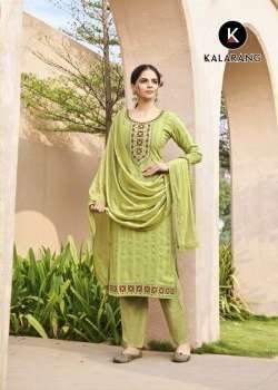 Kalarang Mangalya Silk Designer Dress Material On Wholesale