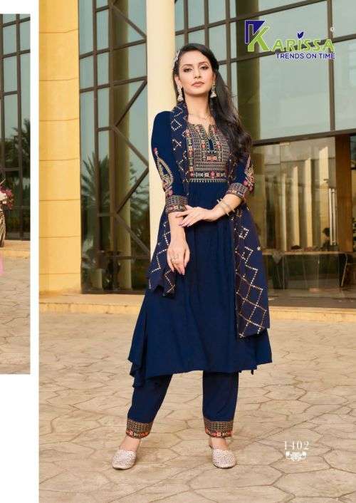 Karissa R Na Fancy Wear Kurti With Bottom Dupatta Collection On Wholesale
