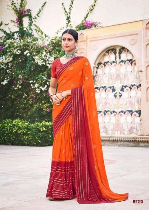 Kashvi Riwaz Fancy Wear Georgette Saree Collection On Wholesale