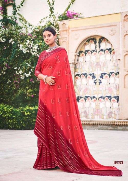 Kashvi Riwaz Fancy Wear Georgette Saree Collection On Wholesale