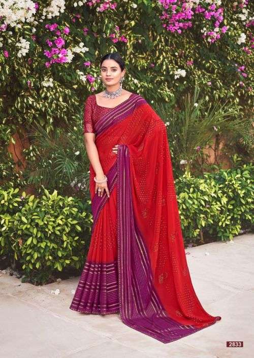 Kashvi Riwaz Fancy Wear Georgette Saree Collection On Wholesale