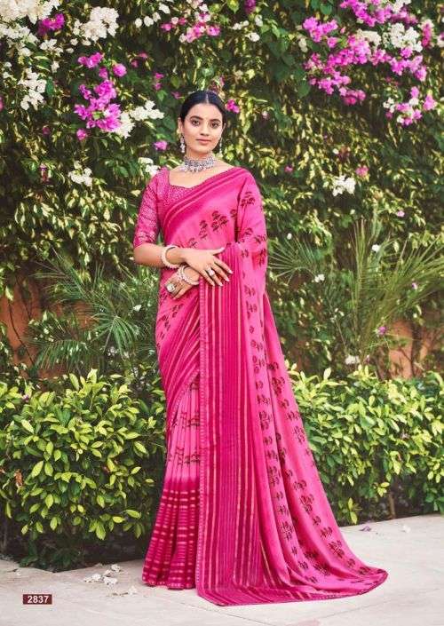 Kashvi Riwaz Fancy Wear Georgette Saree Collection On Wholesale