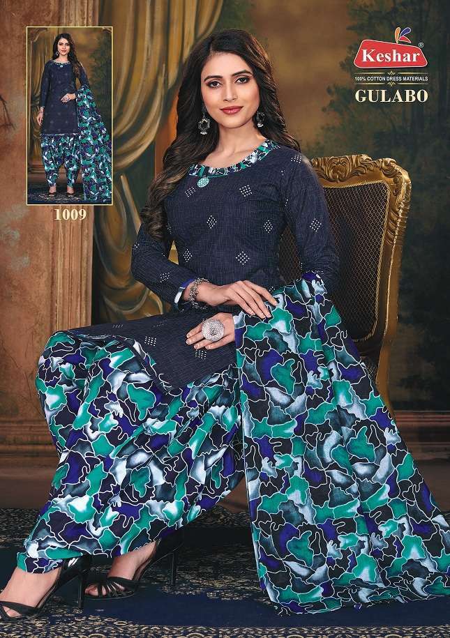 Kesar Present Gulabo Vol-1 Series 1001-1012 Pure Cotton Suit On Wholesale