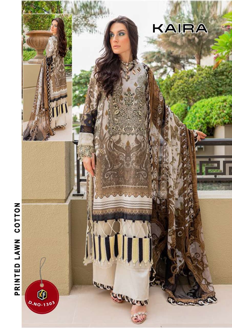 Keval Fab Kaira Luxury Lawn Vol-13 Lawn Cotton Dress Material On Wholesale