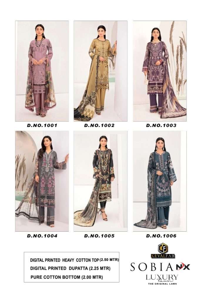Keval Fab Sobia Nx Heavy Cotton Print Pakistani Suits On Wholesale