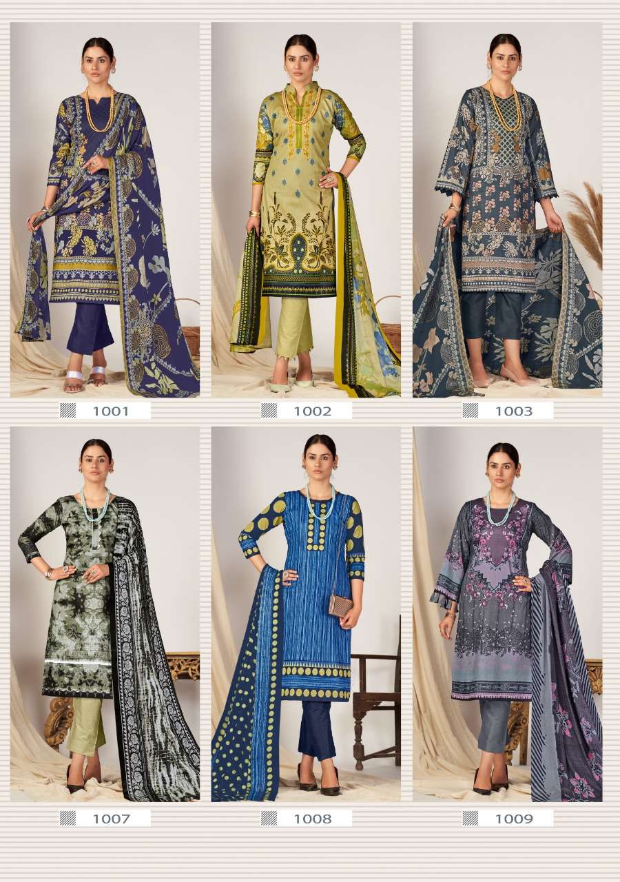 Kiana Fab Gulnaaz Vol 1 Printed Cotton Dress Material On Wholesale