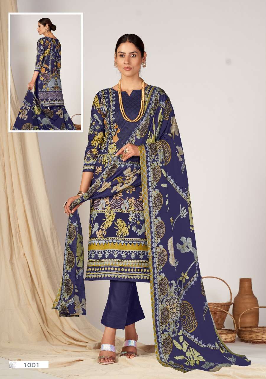 Kiana Fab Gulnaaz Vol 1 Printed Cotton Dress Material On Wholesale