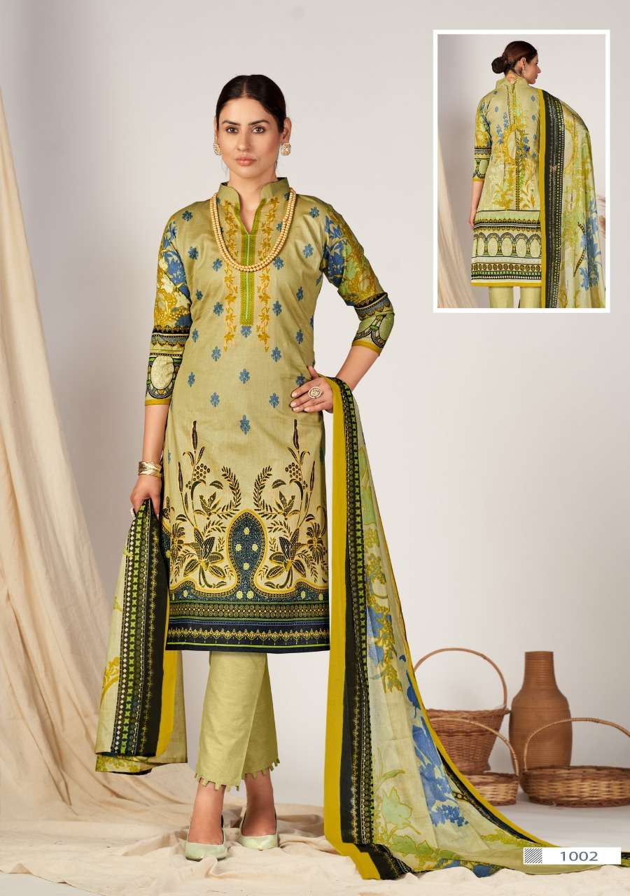 Kiana Fab Gulnaaz Vol 1 Printed Cotton Dress Material On Wholesale