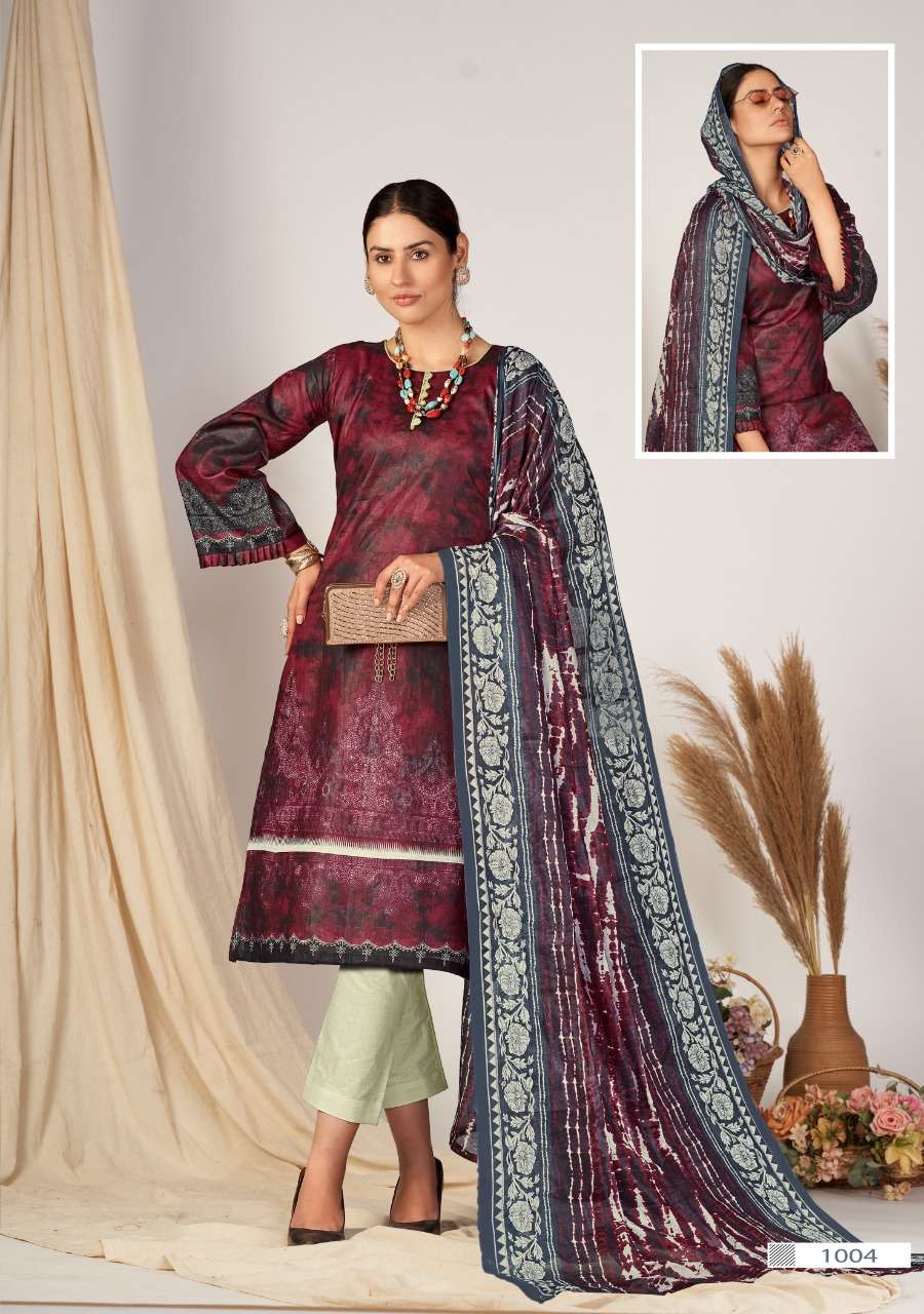 Kiana Fab Gulnaaz Vol 1 Printed Cotton Dress Material On Wholesale