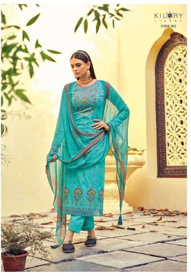 Kilory Trends Presents - Zinab Pure Cambric Cotton With Fancy Swarovski Work With Digital Print On Wholesale