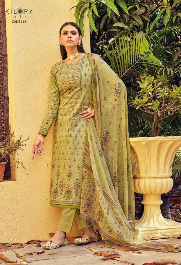 Kilory Trends Presents - Zinab Pure Cambric Cotton With Fancy Swarovski Work With Digital Print On Wholesale