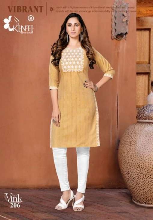 Kinti Vink Vol 2 Handloom Cotton Embroidery Kurti Collection On Wholesale