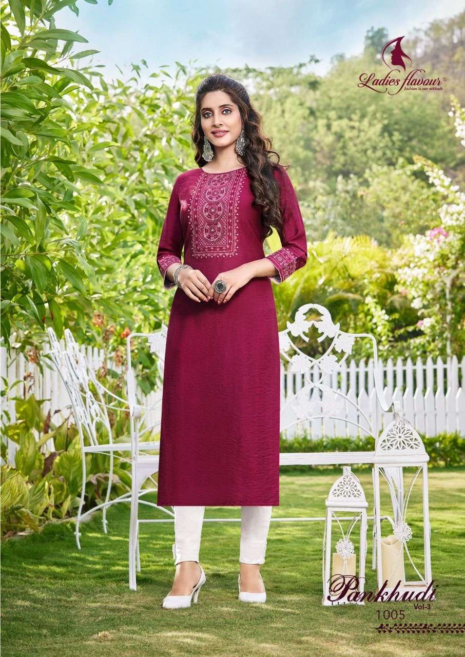  Ladies Flavour Pankhudi vol 3 Kurti On Wholesale
