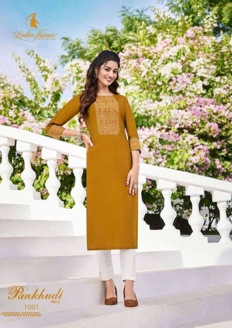  Ladies Flavour Pankhudi vol 3 Kurti On Wholesale