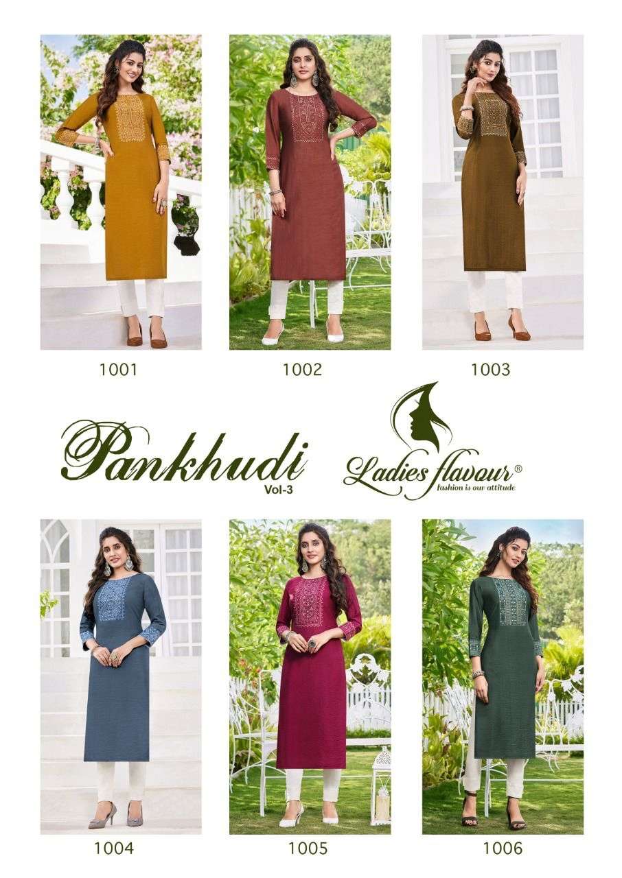  Ladies Flavour Pankhudi vol 3 Kurti On Wholesale