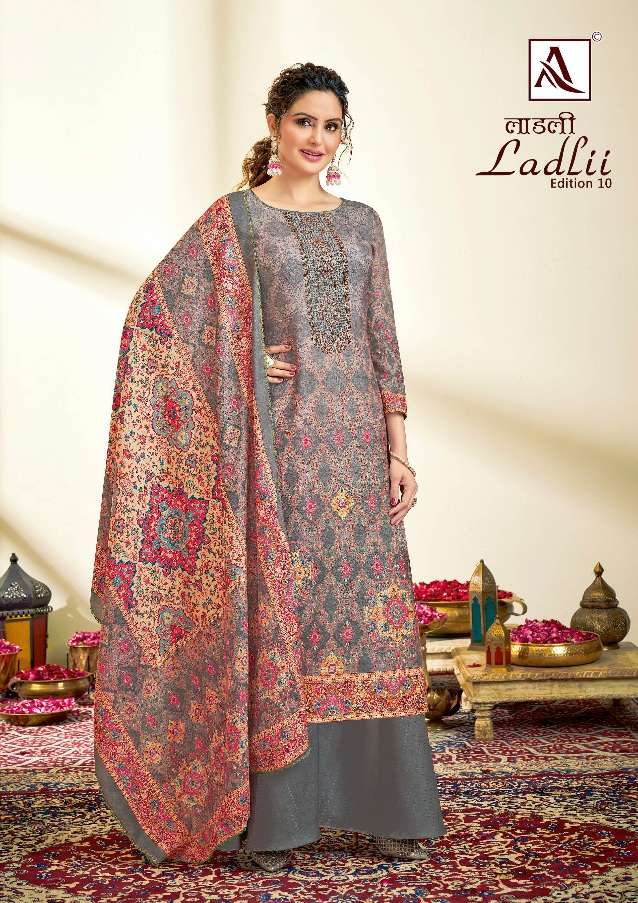 Ladlii 10  Pure Zam Cotton Digital Print With Fancy Embroidery On Wholesale