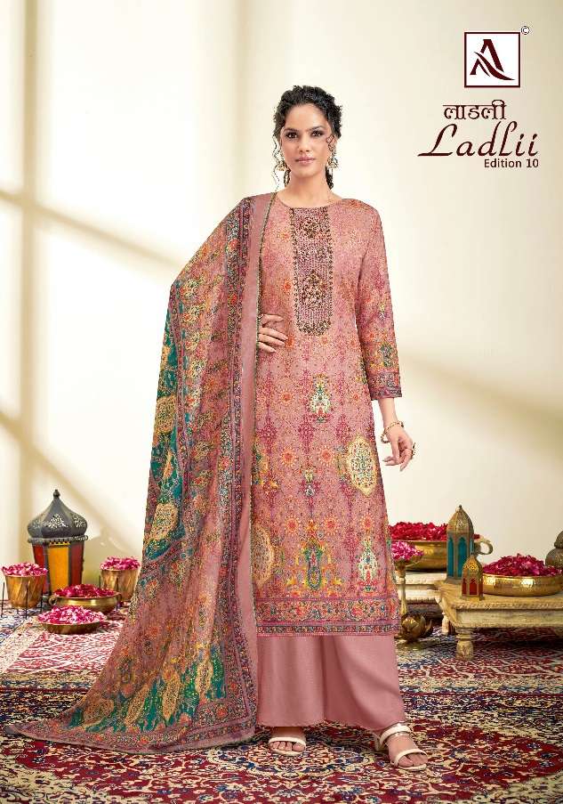 Ladlii 10  Pure Zam Cotton Digital Print With Fancy Embroidery On Wholesale