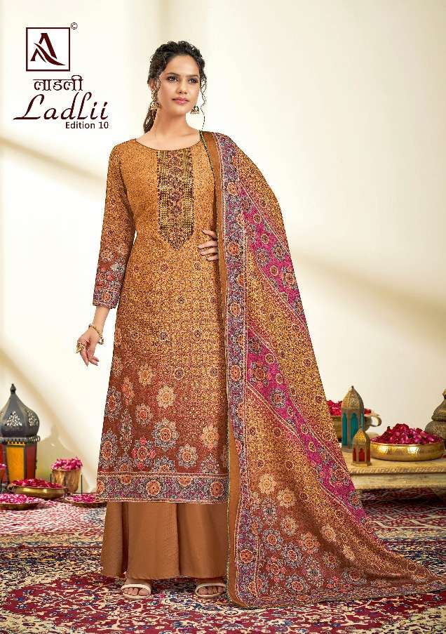 Ladlii 10  Pure Zam Cotton Digital Print With Fancy Embroidery On Wholesale