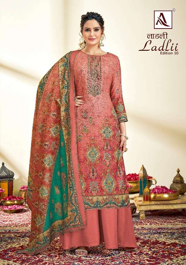 Ladlii 10  Pure Zam Cotton Digital Print With Fancy Embroidery On Wholesale