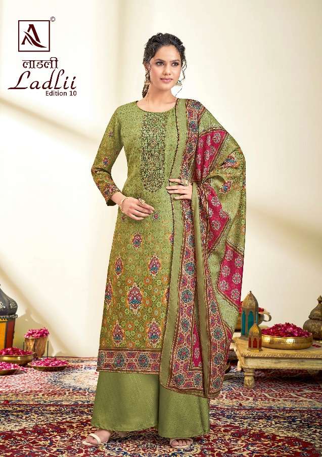 Ladlii 10  Pure Zam Cotton Digital Print With Fancy Embroidery On Wholesale