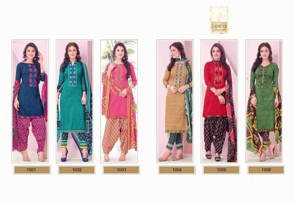 Leela Present Saloni Designer Cotton Satin Suit On Wholesale  