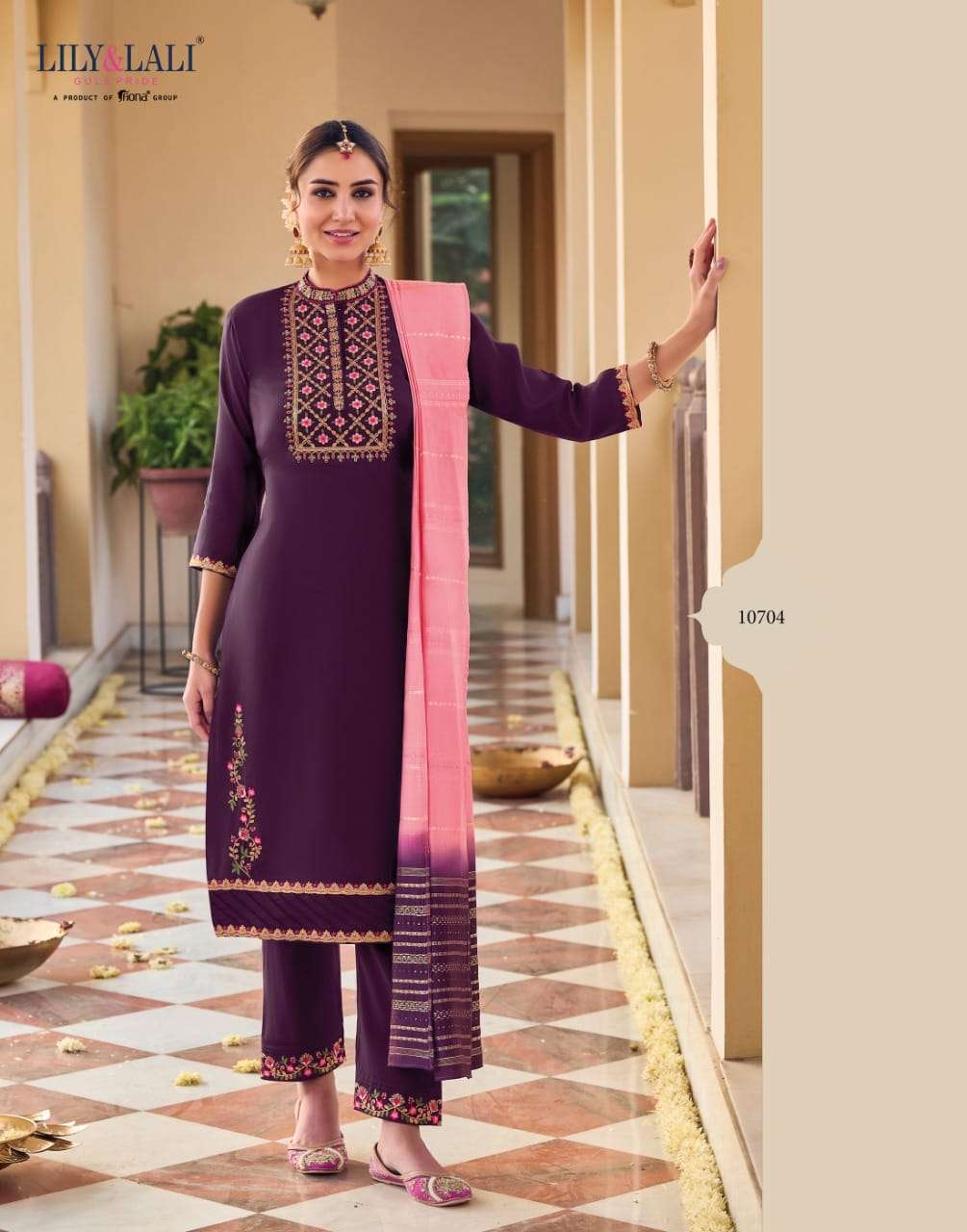 Lily And Lali Gulnaaz Fancy Kurti With Bottom Dupatta Collection On Wholesale
